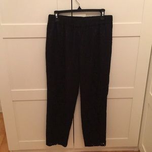 J. crew Factory Lace Pant, Black, Size 6